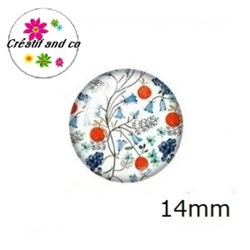 X2 cabochons fruit 14mm