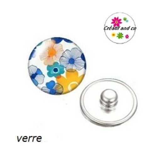 Bouton pression fleuri