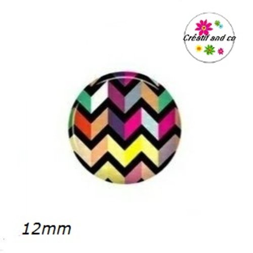 X2 cabochons à motif 12mm