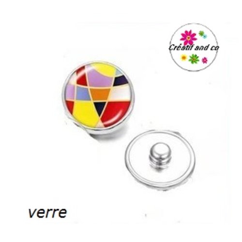 Bouton pression coloré