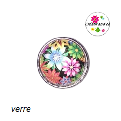 Bouton pression fleuri