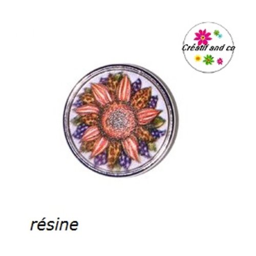 Bouton pression fleur