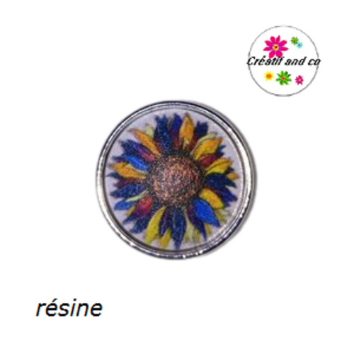 Bouton pression fleur