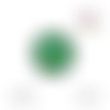 Bouton pression vert inclusion feuille d'or
