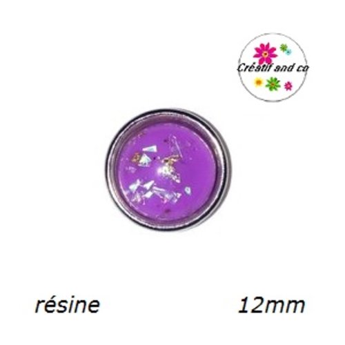 Bouton pression parme inclusion feuille d'or