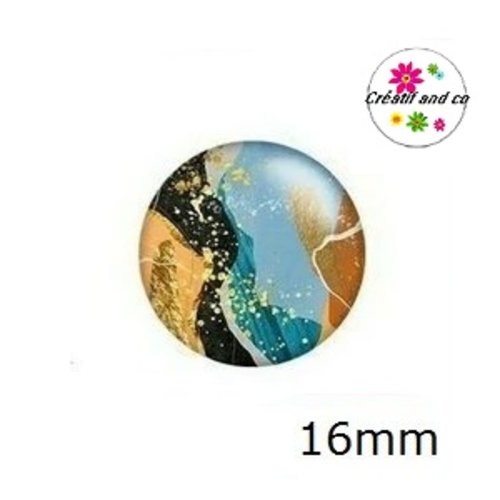 X2 cabochons abstraits 16mm
