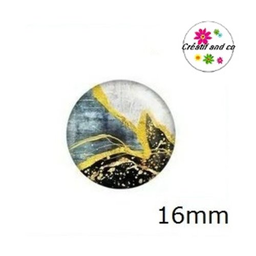 X2 cabochons abstraits 16mm