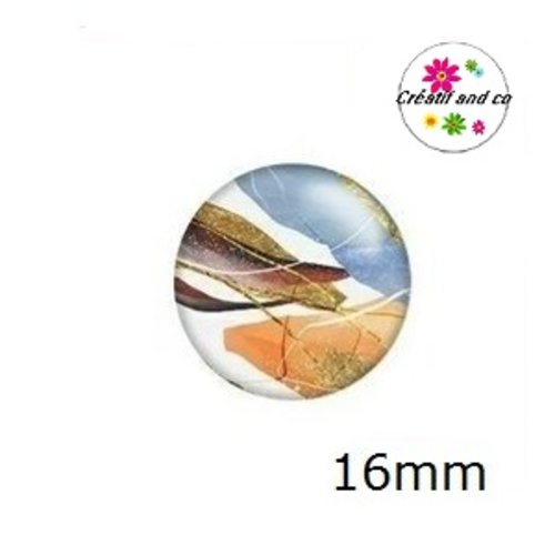 X2 cabochons abstraits 16mm