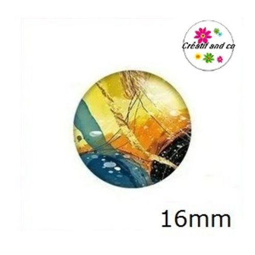 X2 cabochons abstrait 16mm
