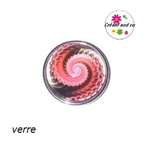 Bouton pression tourbillon de rouge/gris