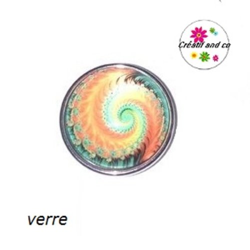 Bouton pression tourbillon d'orange/vert
