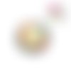 Bouton pression tourbillon d'orange/vert