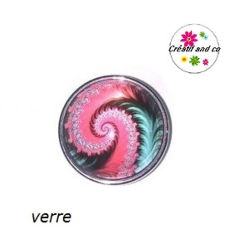 Bouton pression tourbillon de fuchsia/vert