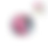 Bouton pression tourbillon de fuchsia/vert