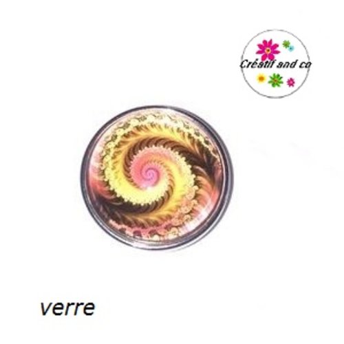 Bouton pression tourbillon de jaune/saumon/marron