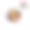 Bouton pression tourbillon de jaune/saumon/marron