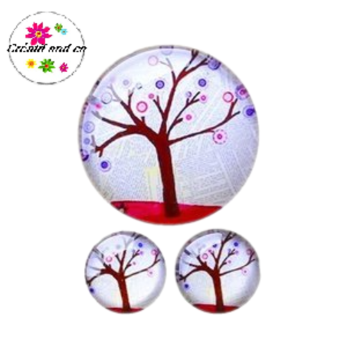 Lot cabochon arbre de vie  25mm et 2 cabochons 12mm