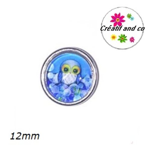 Bouton pression hibou 12mm