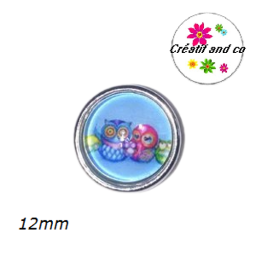 Bouton pression hibou 12mm
