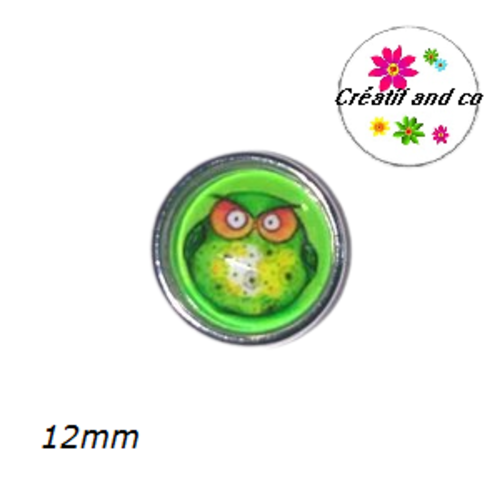Bouton pression hibou 12mm