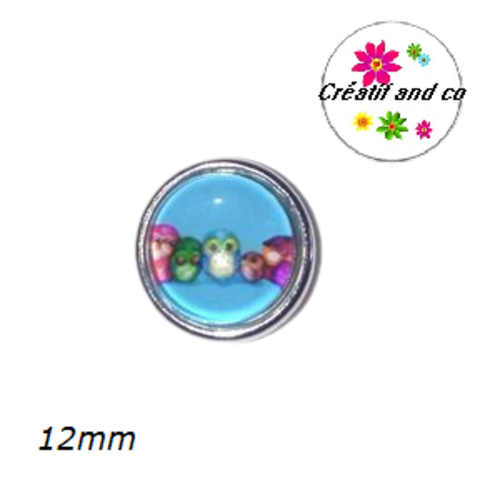 Bouton pression hibou 12mm