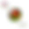 X2 cabochons coquelicot 14mm