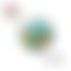 X2 cabochons coquelicot 14mm