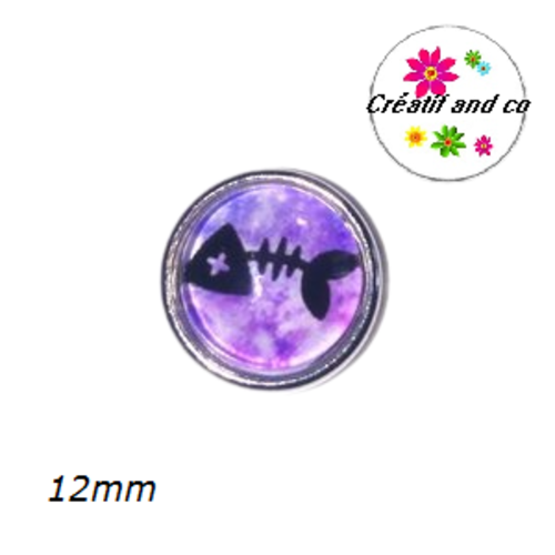 Bouton pression squelette poisson 12mm