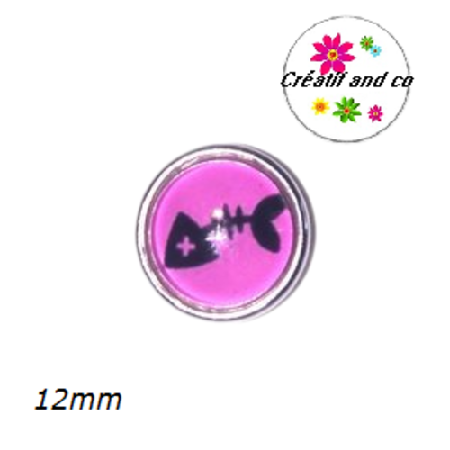 Bouton pression squelette poisson 12mm