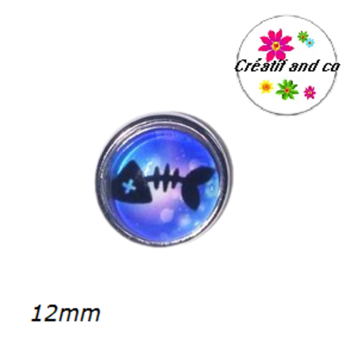 Bouton pression squelette poisson 12mm