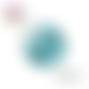 X2 cabochons pissenlit fond bleu 14mm