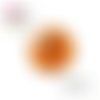 X2 cabochons pissenlit fond orange 14mm
