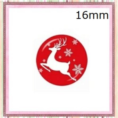 X2 cabochons cerf 16mm