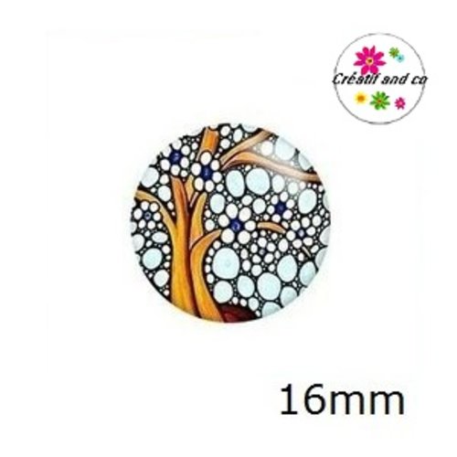 X2 cabochons arbre de vie 16mm
