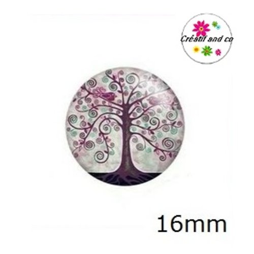 X2 cabochons arbre de vie 16mm