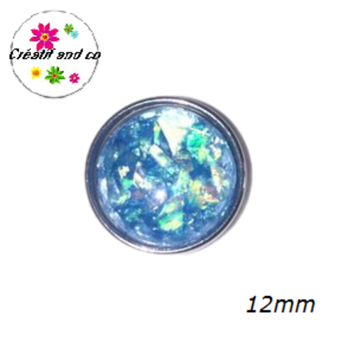 Bouton pression bleu résine