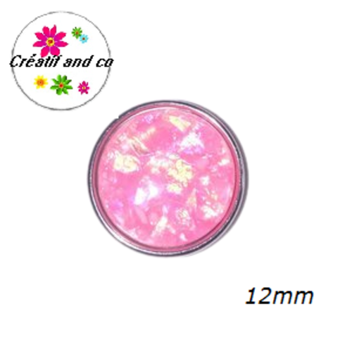 Bouton pression rose résine