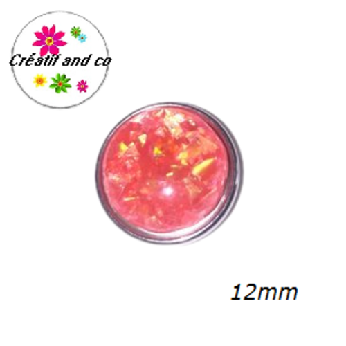 Bouton pression rouge résine