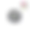 Bouton pression fleuri noir et blanc