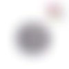 Bouton pression fleuri noir et blanc