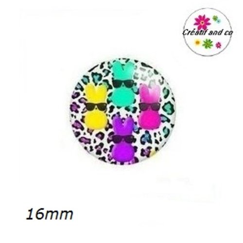 X2 cabochons à motif 16mm