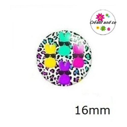 X2 cabochons à motif 16mm