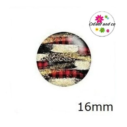 X2 cabochons à motif 16mm