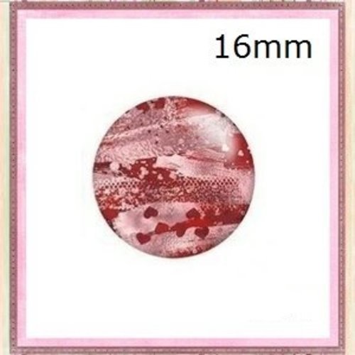 X2 cabochons à motif 16mm