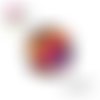 X2 cabochons fleuris 14mm