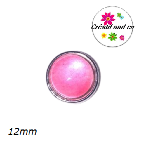 Bouton pression rose 12mm
