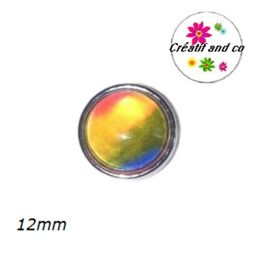 Bouton pression 3 couleurs 12mm