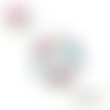 X2 cabochons fleuris 14mm