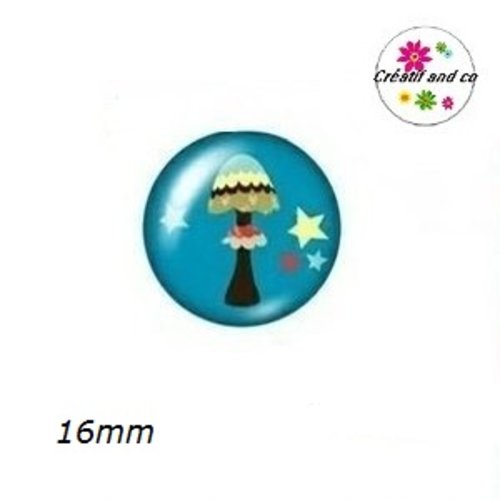 Cabochon champignon 16mm