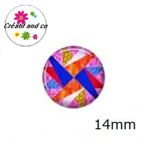 X2 cabochons à motif 14mm